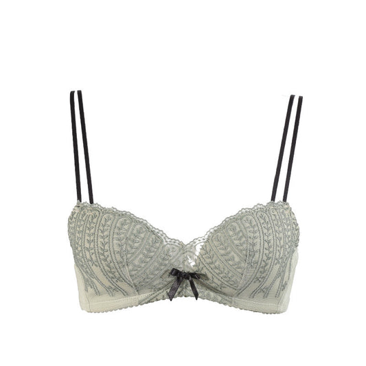 Wire-Free Padded / Unpadded Comfort Bra New fashion Mori embroidery gather Bra