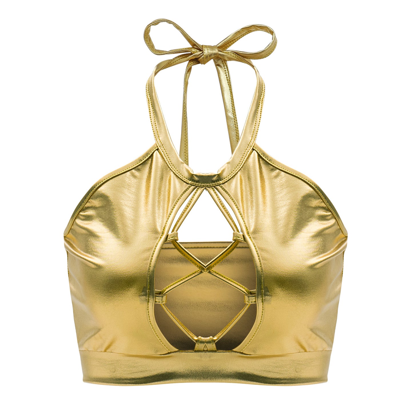 Metallic Night Raver - Festival Crop Top For Women's