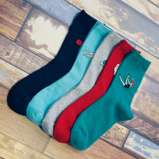 Cartoon Fashion Candy Color Socks For Women's
