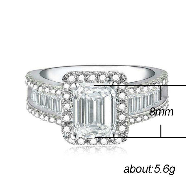 Luxurious Zirconia Wedding Band / Anniversary Ring Jewelry ring with Diamonds