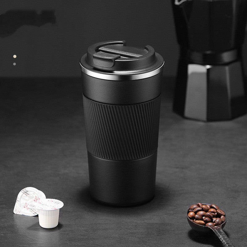 Portable Thermal Tumbler with Non-Slip Grip Coffee Mug Insulation Mug Ceramic Liner Portable Student Simple