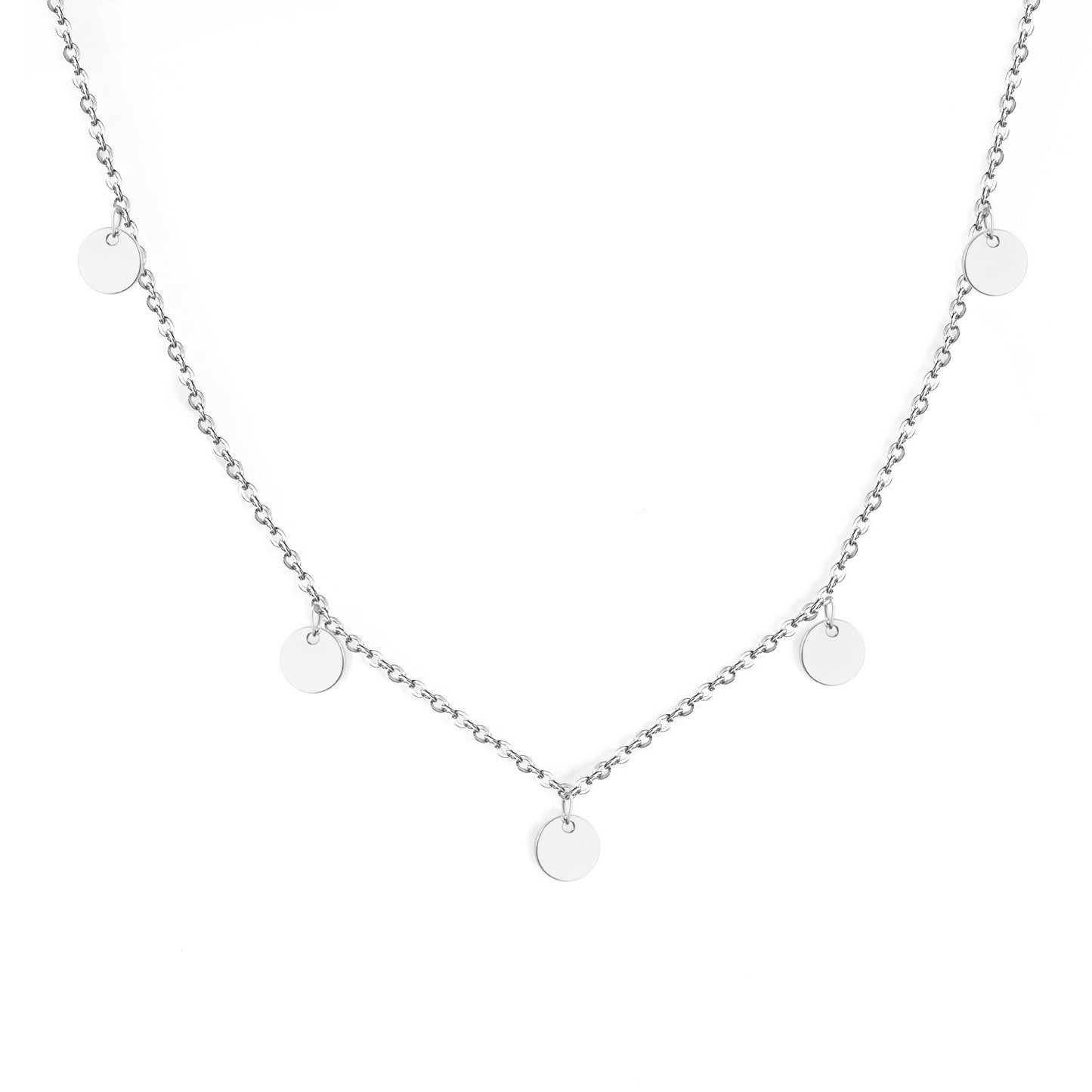 Minimal Disc Pendant Necklaces – Sleek, Chic & Effortless Women's Necklace Gold Steel Two Color Optional Pendant Necklace