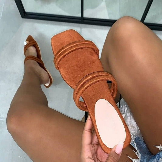 Slide Into Luxe Comfort Slippers women flat bottom word wrap slippers
