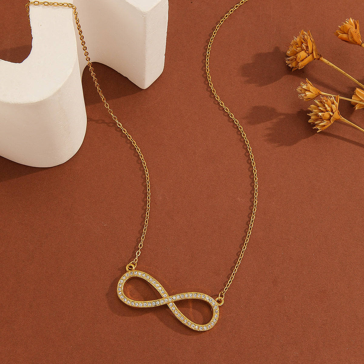 Sparkling Crystal Infinity Pendant Necklace | Gift for Her