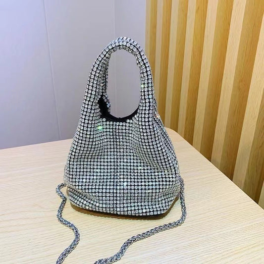 Chic Tweed Mini Shoulder Cross Body Portable Chain Gas Evening Bag – Elegant Everyday Style For Women's