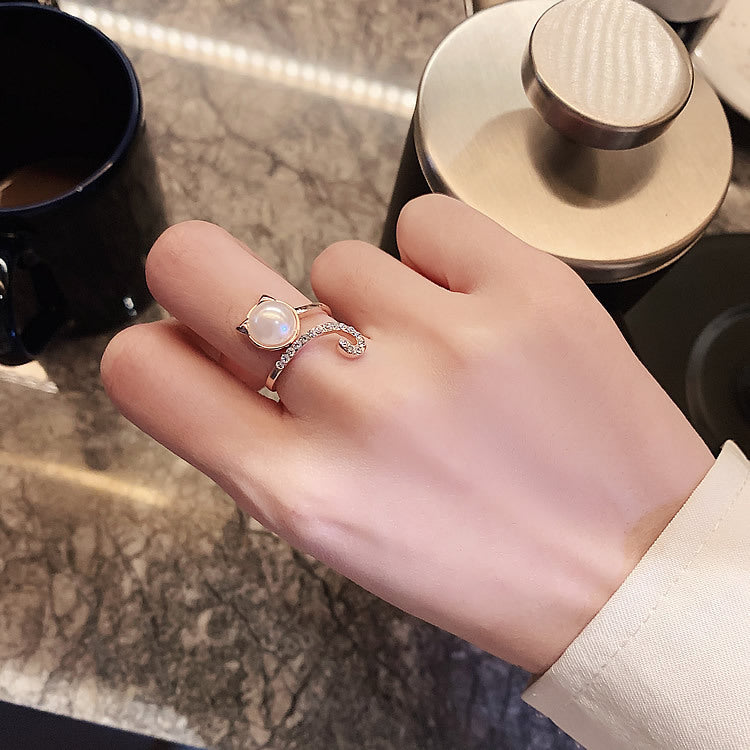 Woven Twist Net Celebrity Ring Women