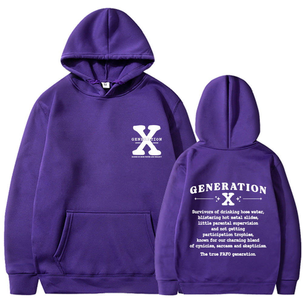 Elegant Print Loose Hoodie For Women