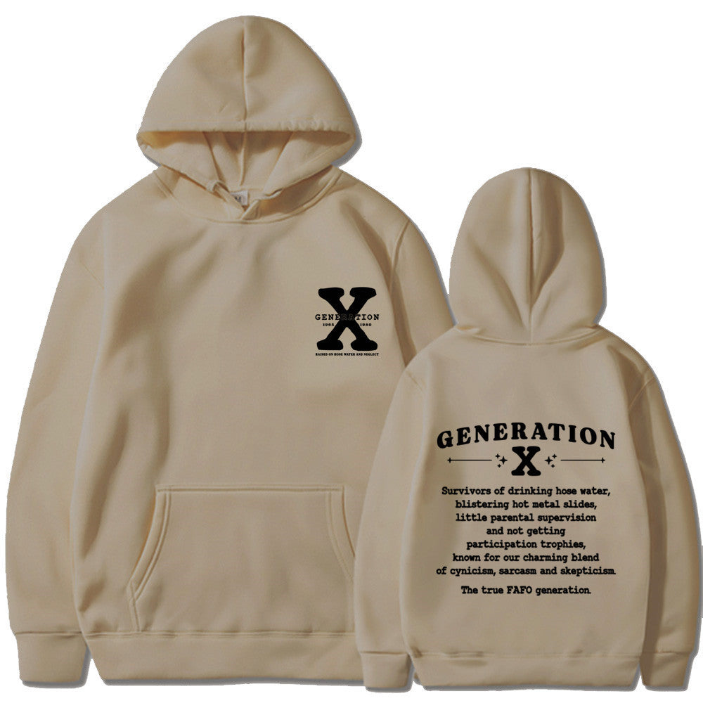 Elegant Print Loose Hoodie For Women