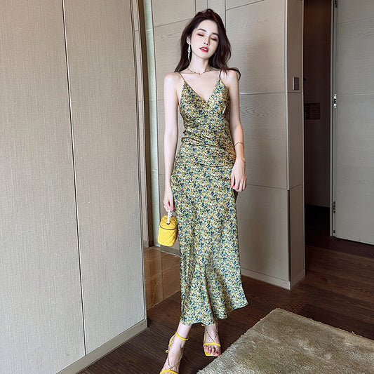 Design Sensory Strap Bodycon High Waist Dress