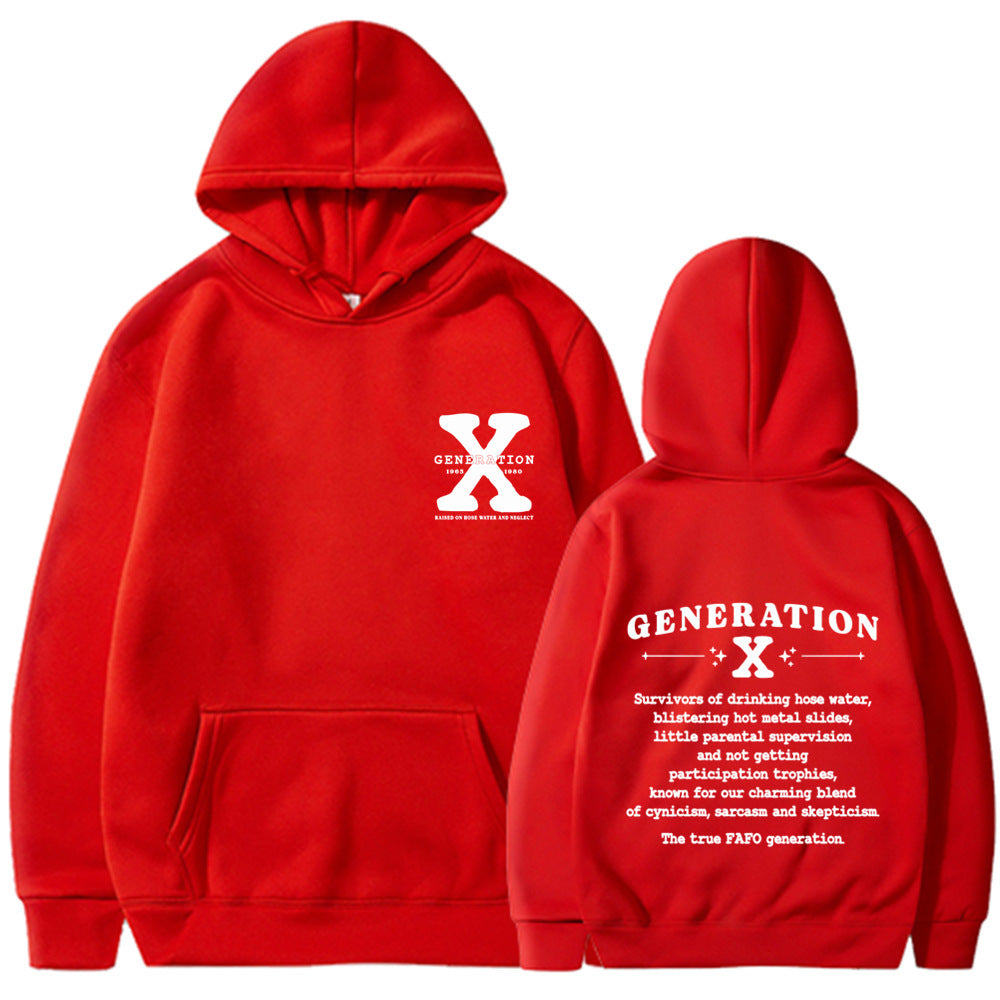 Elegant Print Loose Hoodie For Women