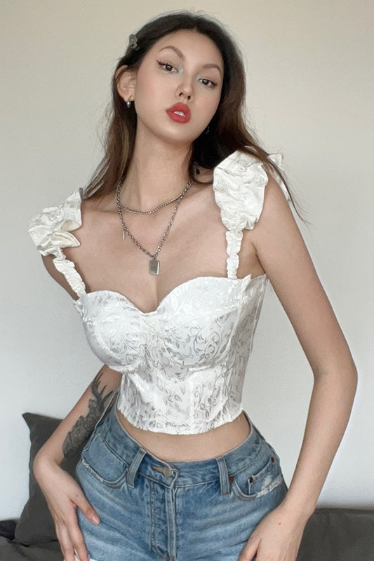 Slim Fit Strapless Backless Crop Top For Women's