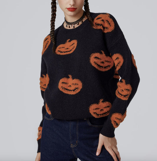 Fashion Round Neck Pullover Halloween Sweater