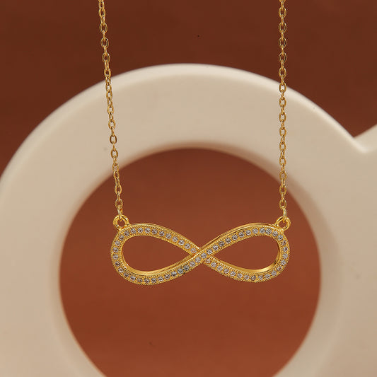 Sparkling Crystal Infinity Pendant Necklace | Gift for Her