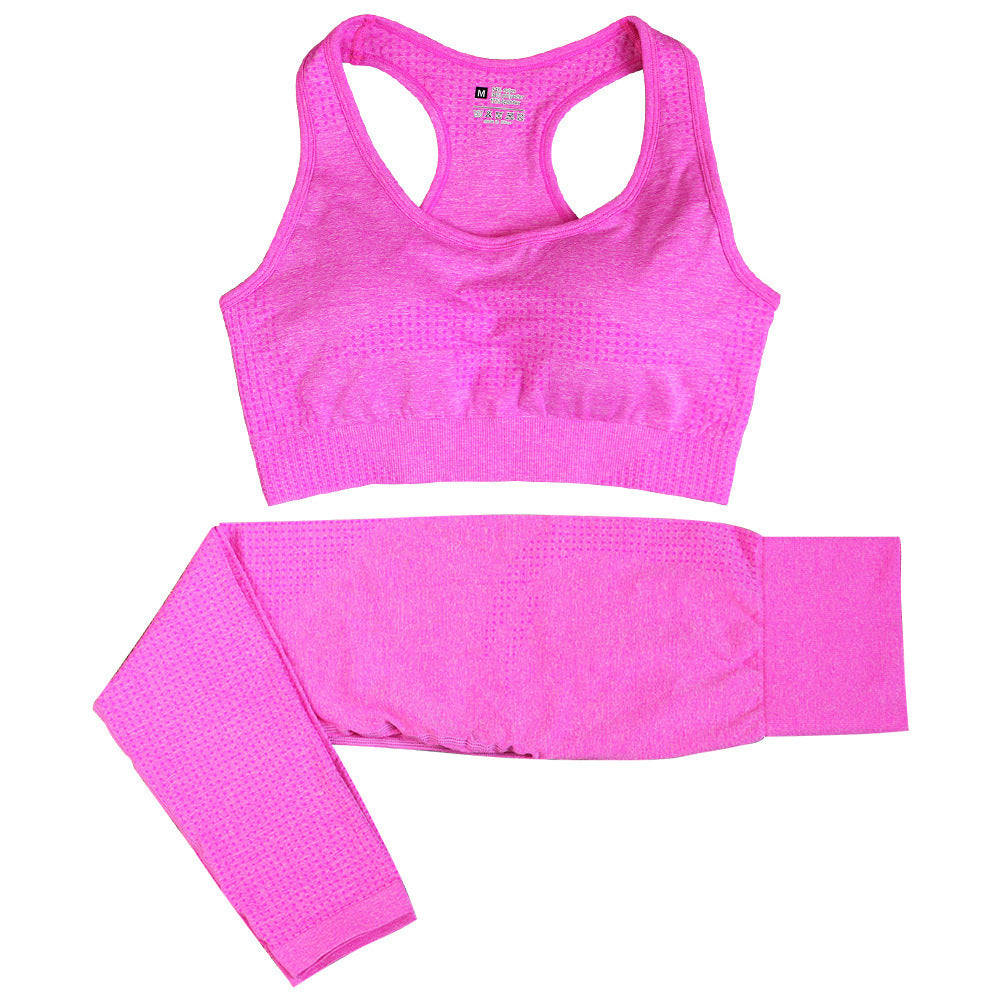 Seamless 2-Piece Workout Set – Sculpt, Support & Slay Tracksuit High Waist Leggings Workout Sportswear Gym Clothing Fitness Crop Top Sports Suits Gym Set