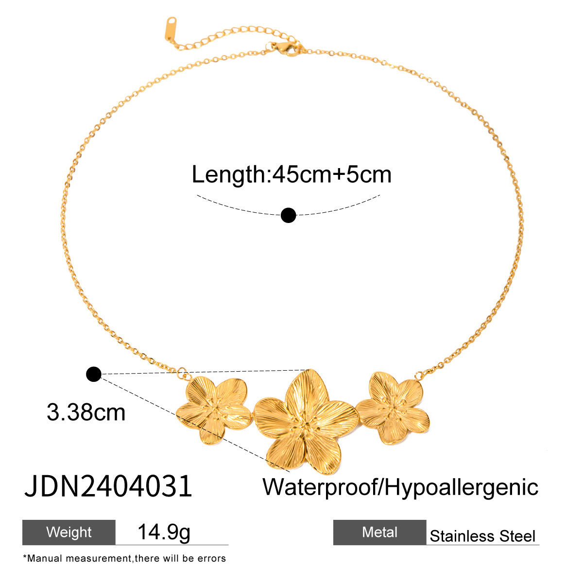 Golden Flower Ornament Suit Summer Beach Essential Special Interest Light Luxury Versatile Accessories New