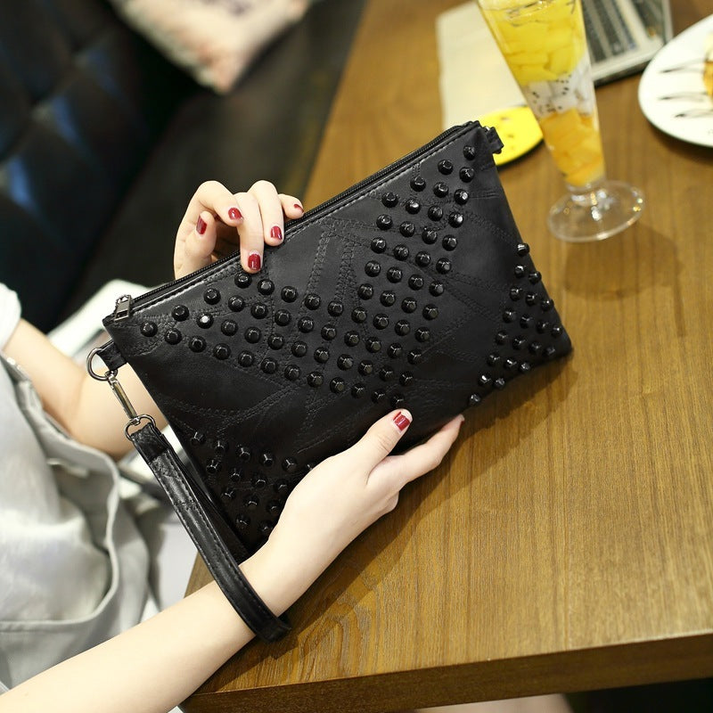 Black Clutch Bag All-Match Portable Should Bag Women's