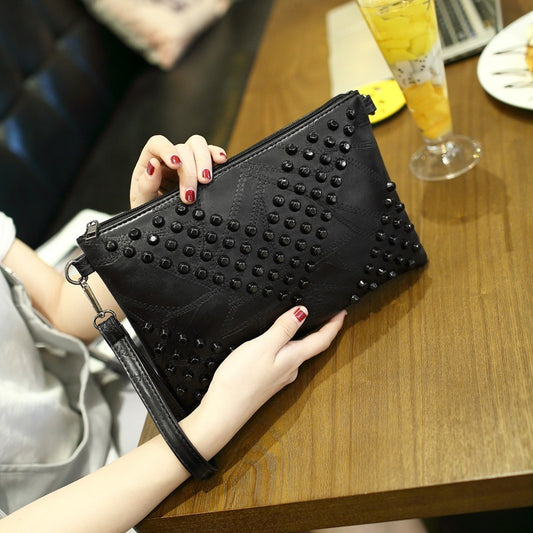 Black Clutch Bag All-Match Portable Should Bag Women's