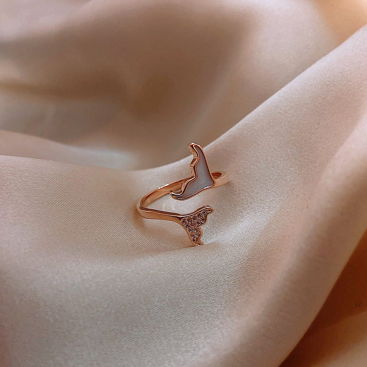 Woven Twist Net Celebrity Ring Women