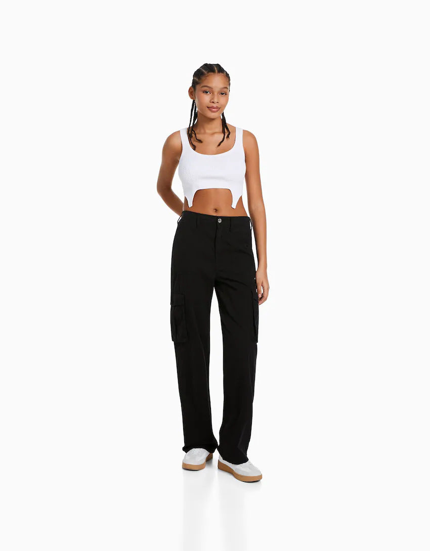 All-matching Casual Pants Three-dimensional Pocket Nipped Waist Trousers