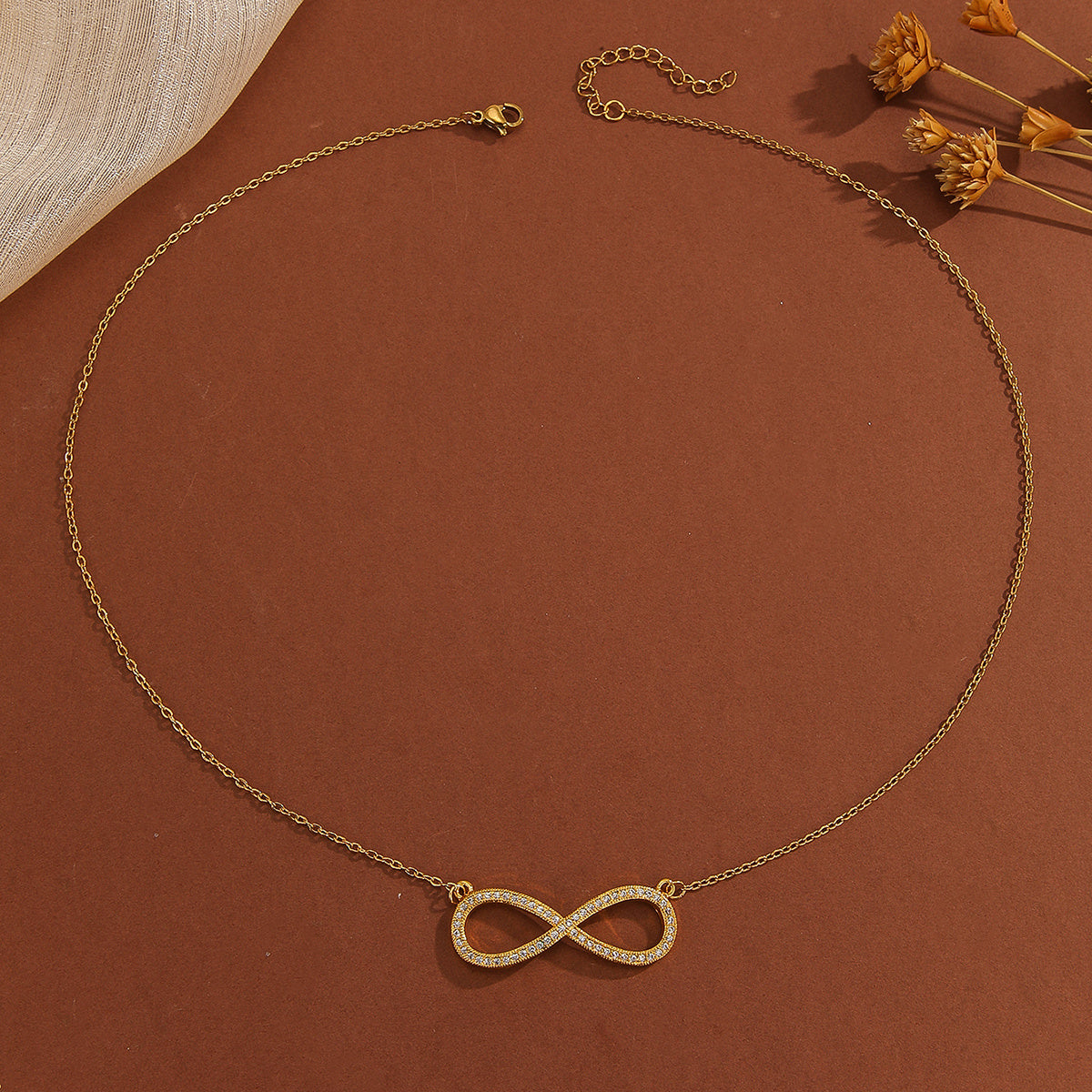 Sparkling Crystal Infinity Pendant Necklace | Gift for Her