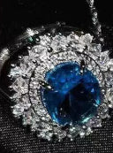 Elegant Evening Wear Set with Large Faceted Crystal & Sparkling Halo Luxury Premium Three-piece Inlaid Ring Bracelet