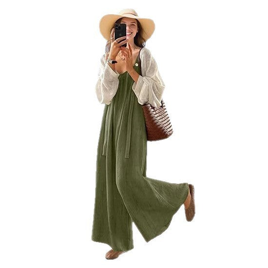 Design Sense Artistic Lazy Suspender Pants For Women