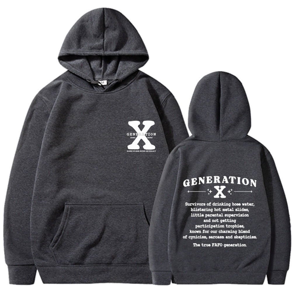Elegant Print Loose Hoodie For Women