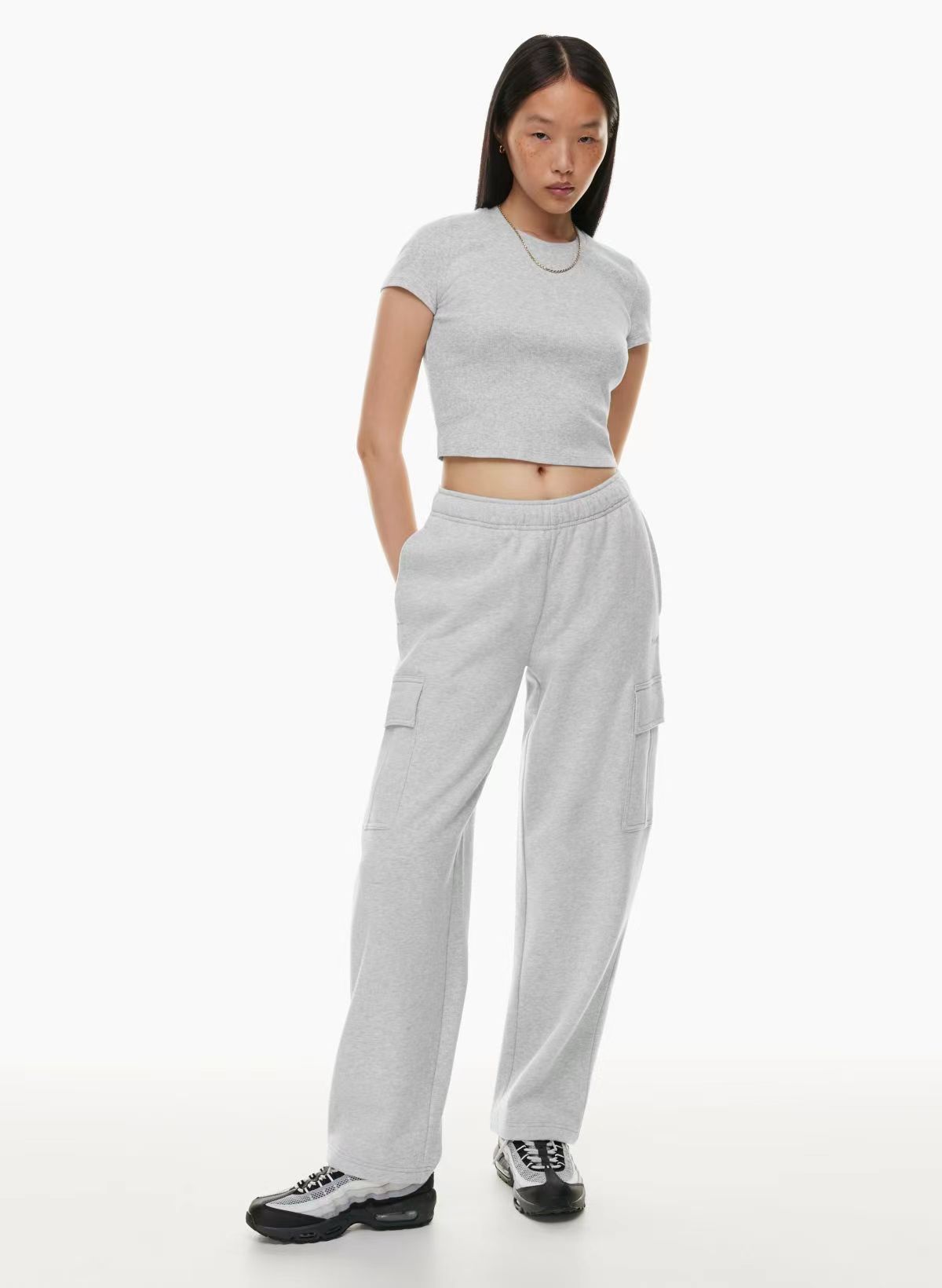 CloudEase Lounge Cargo – Soft Comfort, Sleek Style Elastic-waist High Waist Wide-leg Ankle-length Pants