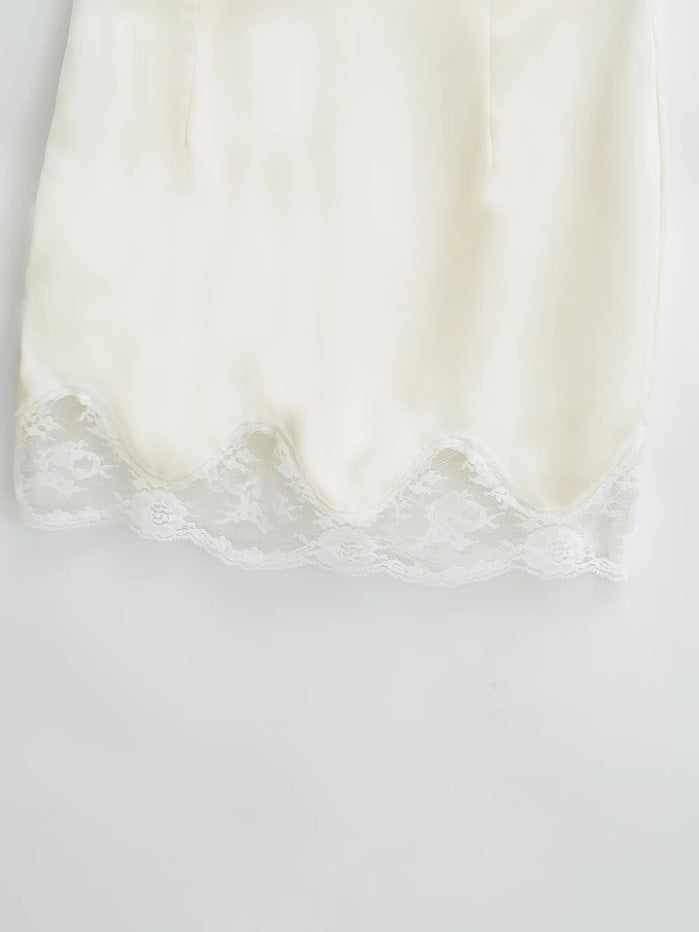 Lace Skirt Simple Sheath Short Skirt For Women's