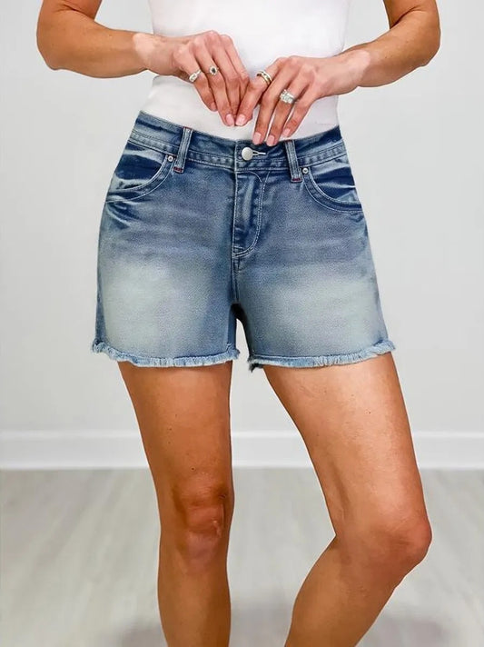 Mid-Rise Relaxed Loose Fit Jeans 3D Wrinkle Whiskering Vintage-Wash Full-Length Denim For All Seasons