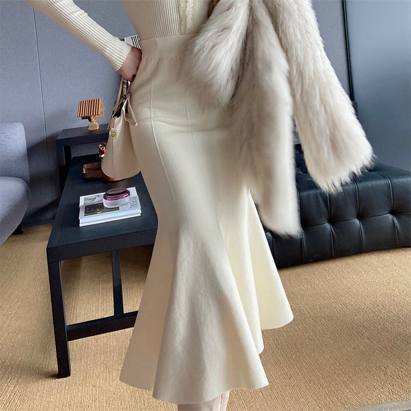 Design Sense Fashion Fishtail High Waist Slim Fit Skirt For Women's