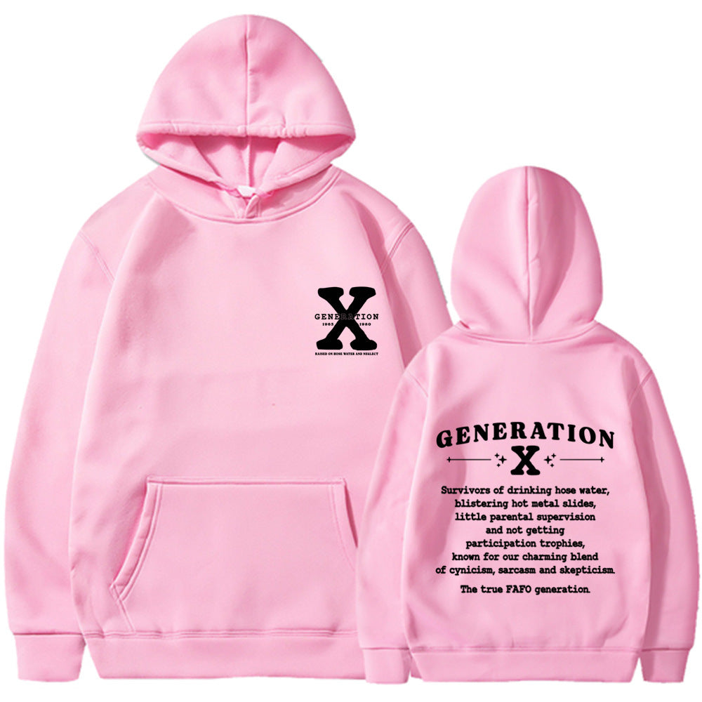 Elegant Print Loose Hoodie For Women
