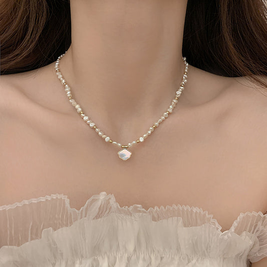 Freshwater Shell Freshwater Pearl Necklace Bracelet For Women's