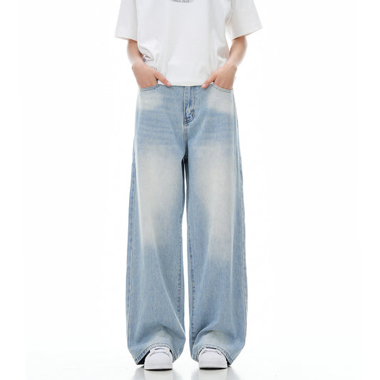 Retro Light Blue Summer Thin High Waist Aesthetic Jeans