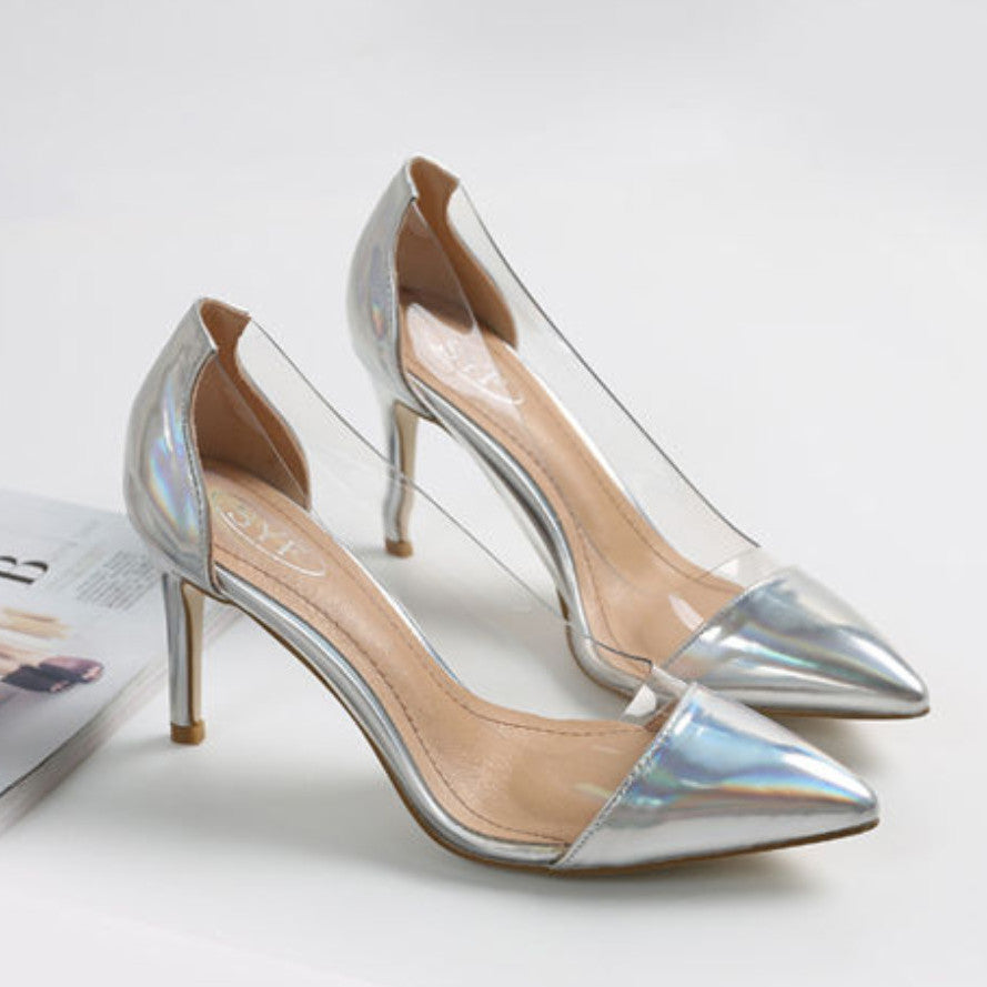 Transparent Nude High Heels Women's Stiletto Heel Summer