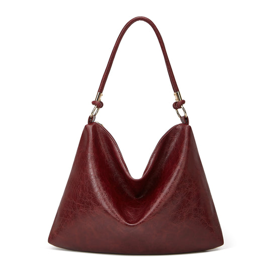 Slouchy Leather Hobo Bag – Vintage-Inspired in 8 Rich Tones Women's Bag Handbag Large Capacity Soft Leather Vintage Tote Bag
