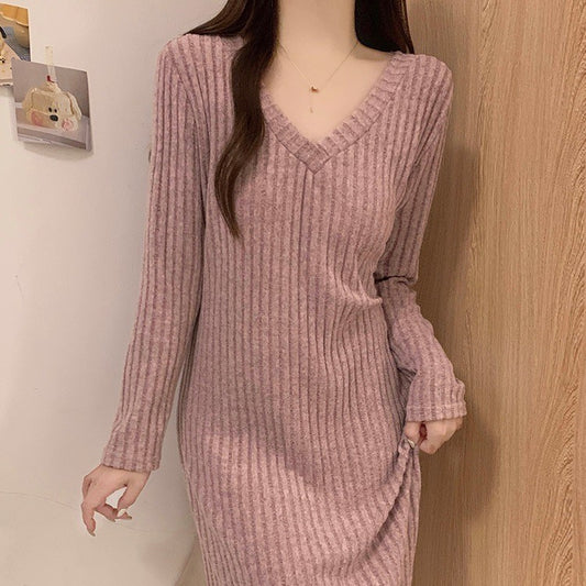 Comfortable Everyday Casual Knitwear Dress Women's Spring And Autumn Cotton Night Dress