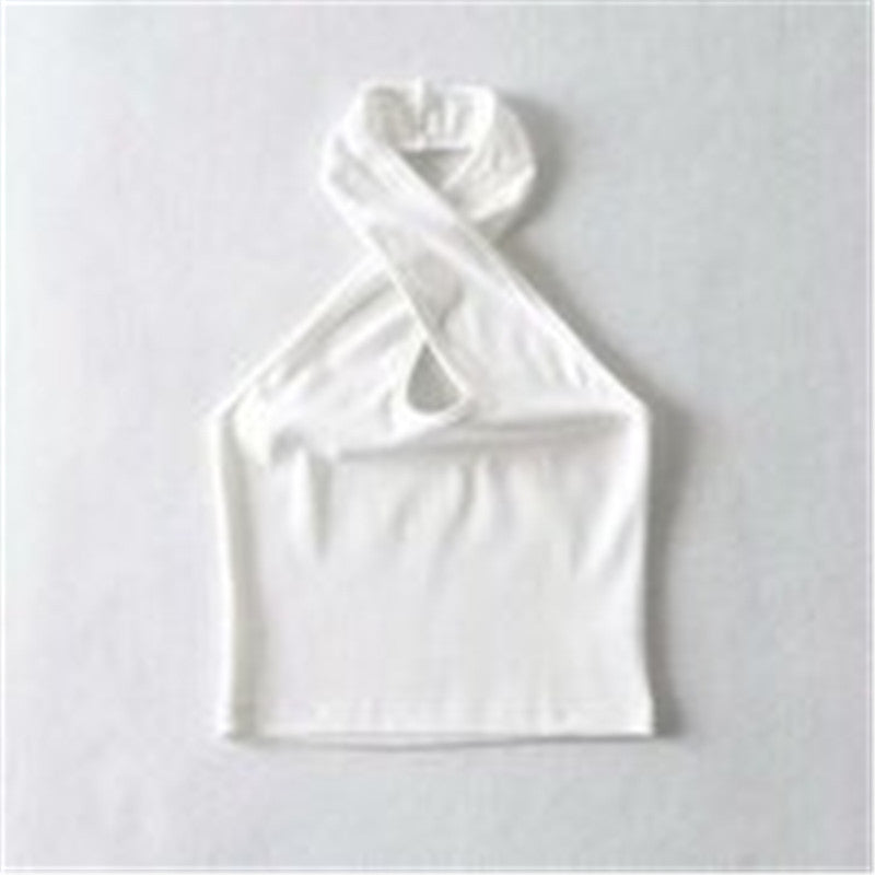 Hollow Hanging Neck Thread Slim Slimming Vest