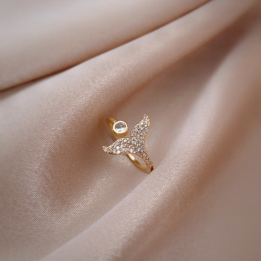 Woven Twist Net Celebrity Ring Women