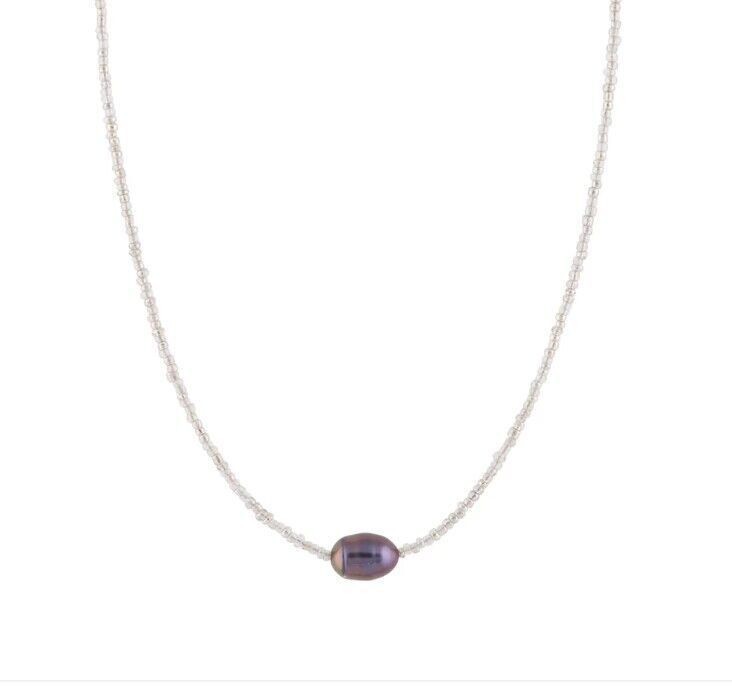 Dainty Multi-Strand Pearl Necklace with Optional Gemstones Artistic Vintage Bead Necklace Natural Freshwater Pearl