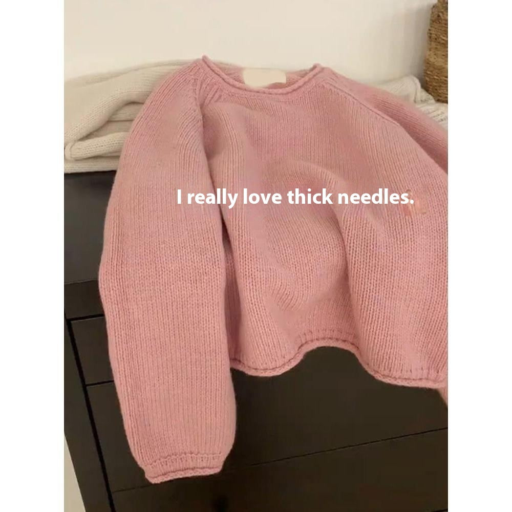 Cloud Knit™ Balloon Sleeve Pullover – Ultra Soft & Chic Comfort New Korean Style Gentle Pullover Top