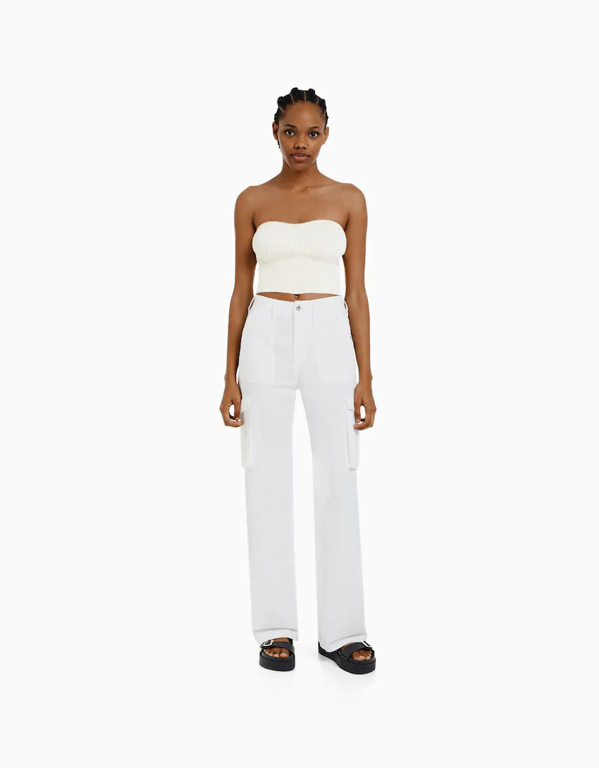 All-matching Casual Pants Three-dimensional Pocket Nipped Waist Trousers