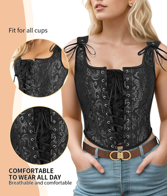 Corset Tops For Women Going Out Fashion Women's Sexy Vintage Over bust Corset Tops For Women