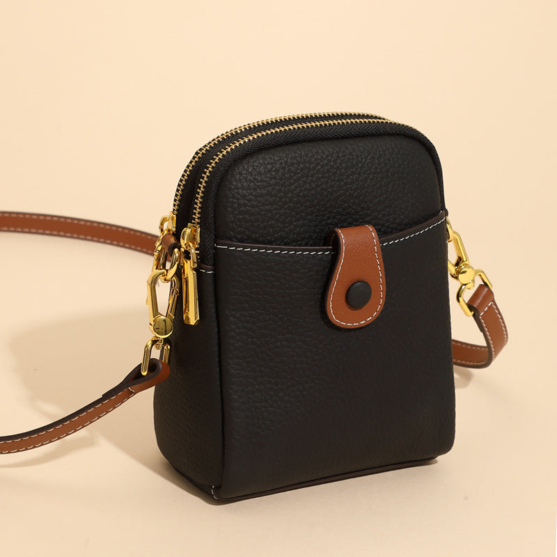 Mini Crossbody Bag – Sleek, Stylish & Surprisingly Spacious  Lychee Pattern Mobile Phone Bag Small High Quality Leather Crossbody Bags For Women Wallet