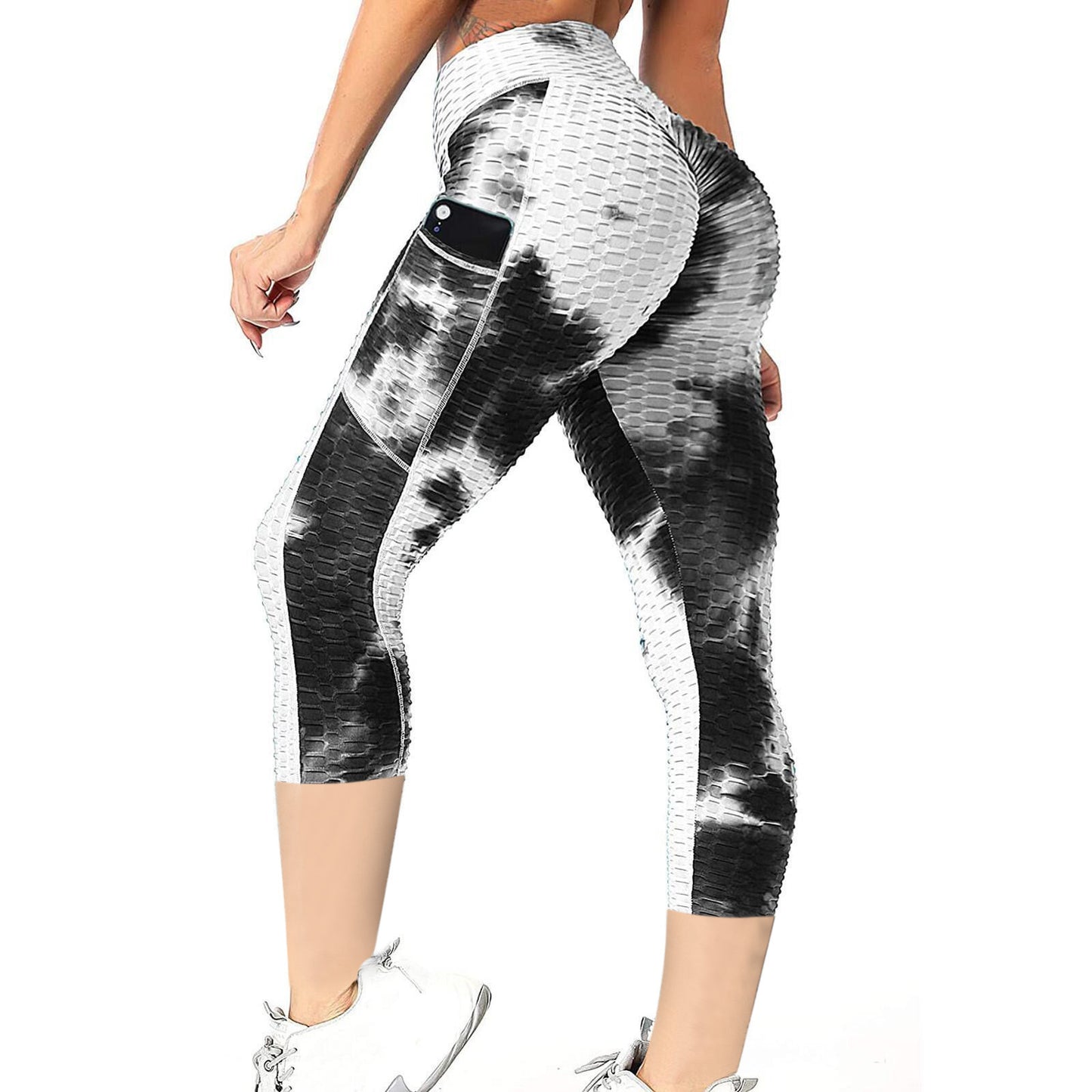 VibeFlex Tie-Dye Leggings – Color Rush Edition Cross-border European And American Foreign Trade New Style Yoga Pants Jacquard Pants