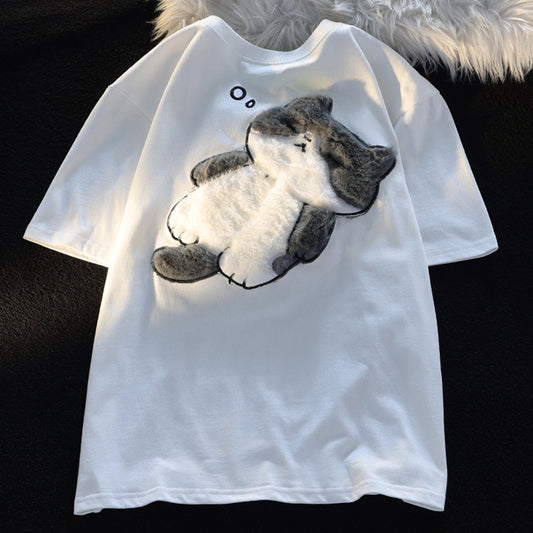 Fashion Simple Cute Women's Short T-shirt