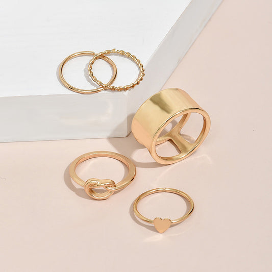 Boho Chic Midi & Knuckle Ring Pack Metal Ring Set Women