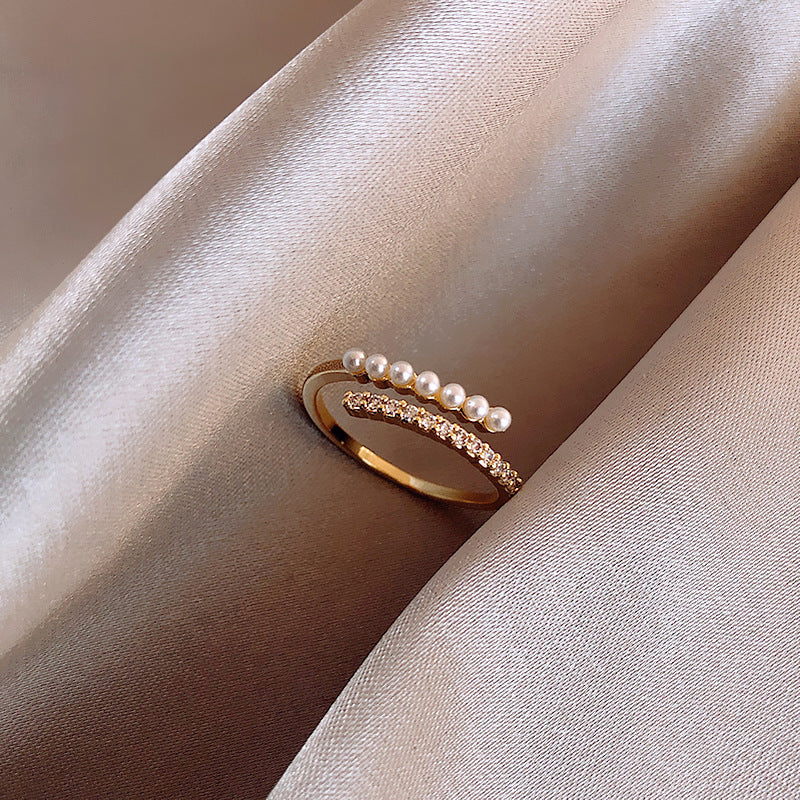 Woven Twist Net Celebrity Ring Women