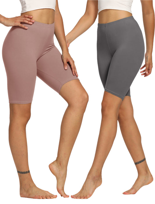 Biker Shorts, 8-inch Summer Shorts, Soft And Elastic, Suitable To Wear Under Dresses, For Training, Running, Cycling And Yoga