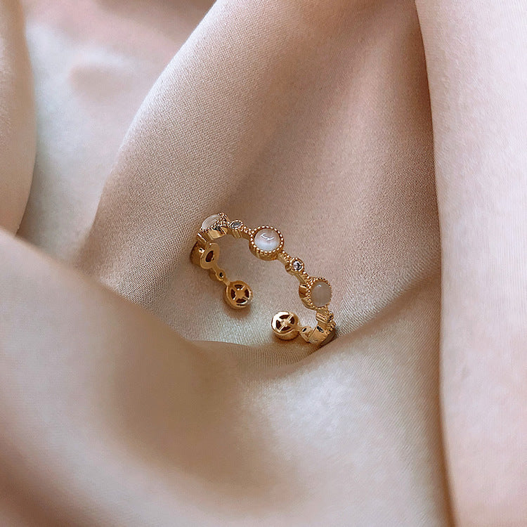 Woven Twist  Net Celebrity Ring Women